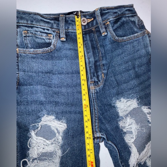 Hollister Skinny Blue Jeans with Distressed Accents - Picture 7 of 8